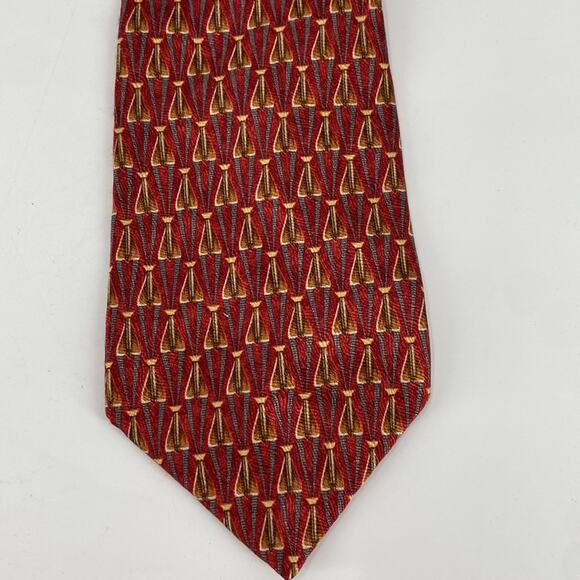Vintage the metropolitan museum of art patterned silk tie - Picture 3 of 4